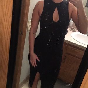 Black Body-Fitting Dress